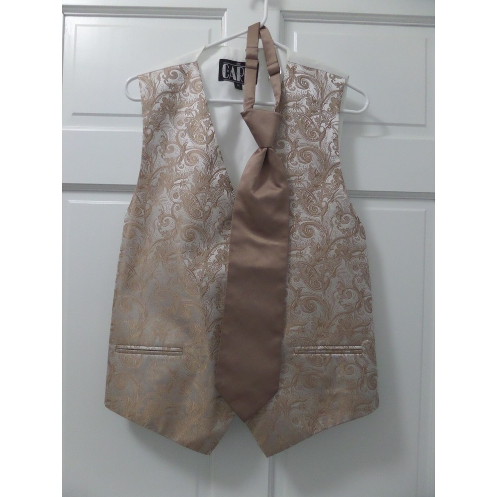 Cardi Collection Men's Suit Vest Business Formal Dress Waistcoat Vest Sz Medium